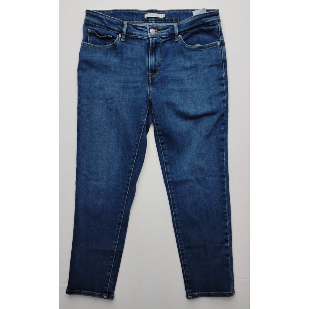 LEVI'S Womens 712 Slim Jeans 32 Dark Wash